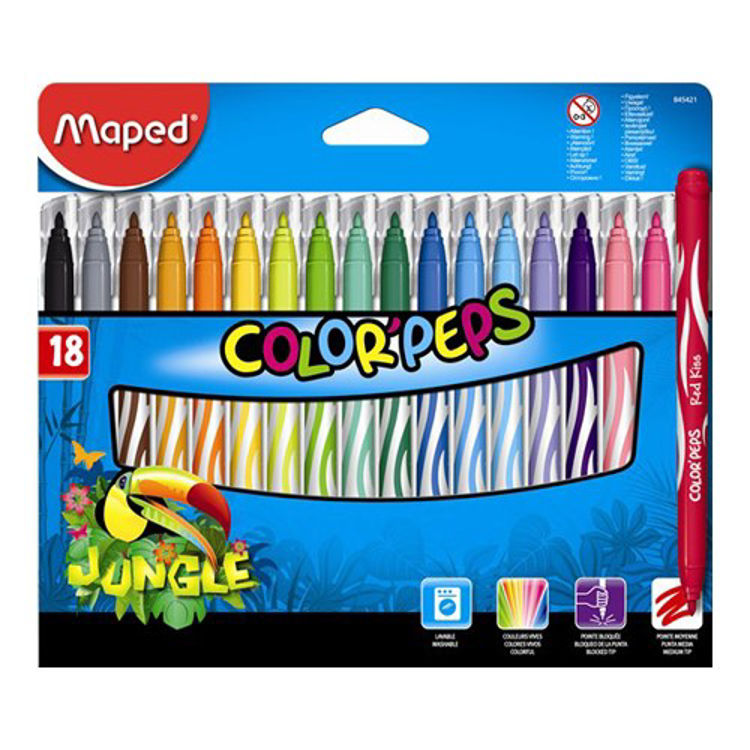 Picture of FR84542103-Markers MAPED COLOR`PEPS JUNGLE, 18 pcs